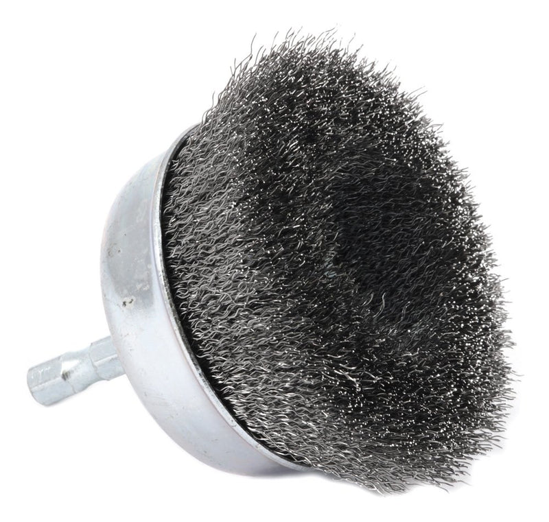 [Australia - AusPower] - Forney 72732 Wire Cup Brush, Fine Crimped with 1/4-Inch Hex Shank, 3-Inch-by-.008-Inch 