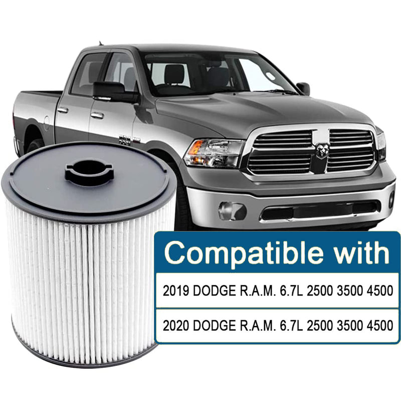 [Australia - AusPower] - AULDAY Fuel Filter Fits for Ram 2500 3500 4500 5500 6.7L 2019 2020 2021 2022 Diesel Engine For Ram 1500 2020 3.0L V6 Eco Diesel Frame Chassis Mounted OE# 68436631AA PF46152 