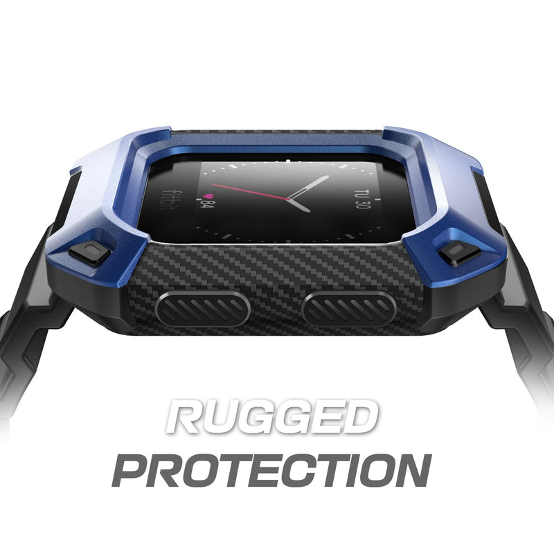 [Australia - AusPower] - SUPCASE Fitbit Blaze Bands with Protective Case, [Unicorn Beetle Pro] Rugged Case Strap Bands for Fitbit Blaze Fitness Smart Watch (Blue) Blue 