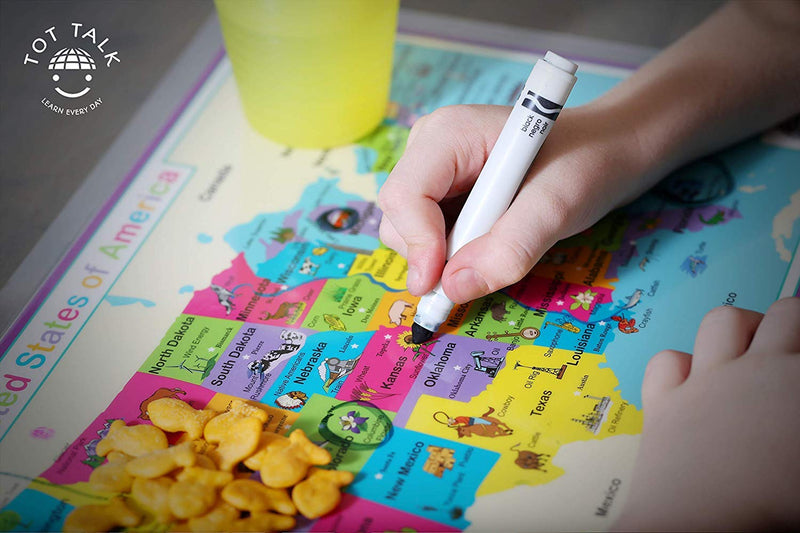 [Australia - AusPower] - Tot Talk United States of America Placemat, Double-sided, Made in the USA 
