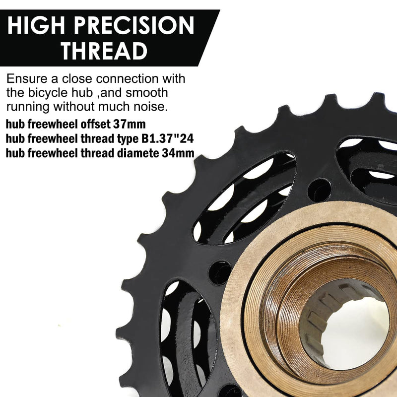[Australia - AusPower] - Thinvik 6/7 Speed Freewheel 14-28T, Bike Freewheel,Multiple Freewheel,Bicycle Sprocket 