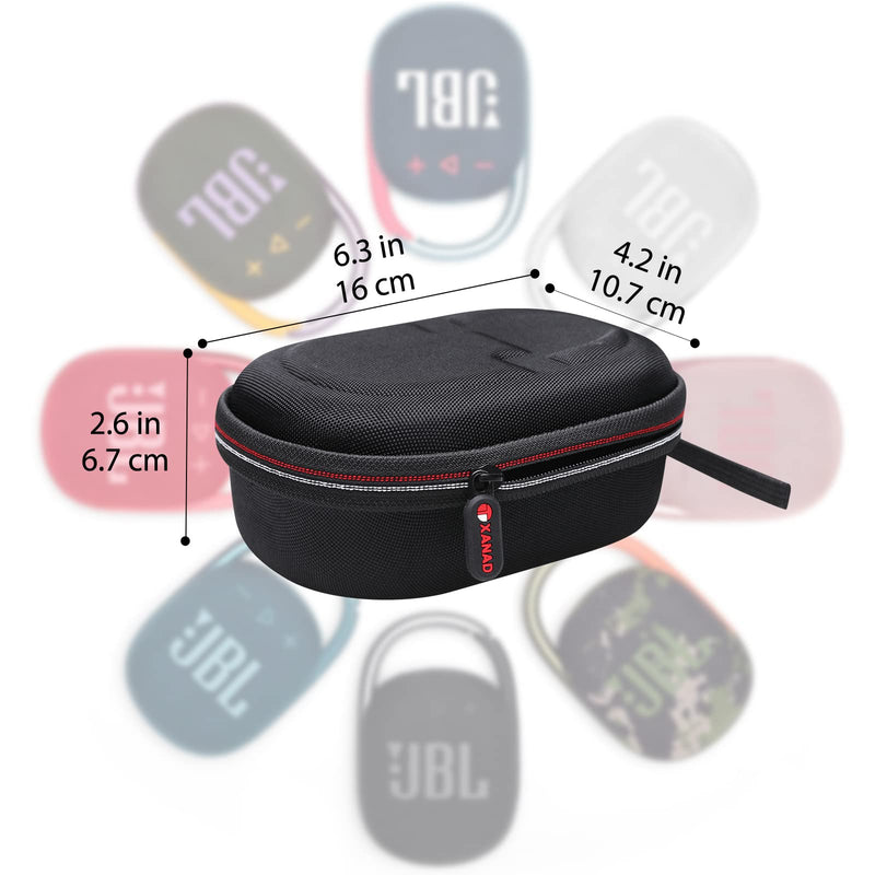 [Australia - AusPower] - XANAD Hard Case for JBL Clip 4 Portable Bluetooth Speaker - Storage Protective Travel Carrying Bag Gray Case 