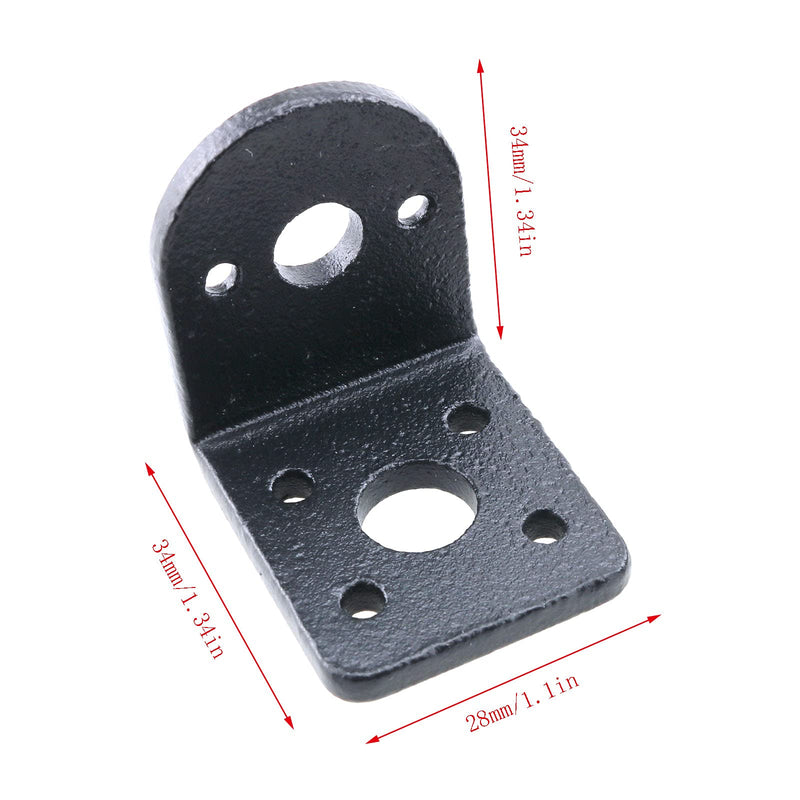 [Australia - AusPower] - E-outstanding 2 Pcs DC Gear Motor Bracket Fixed Mounting Holder with 20 Round Head Screws Right Angle Gear Reduction Motor Holder L-Shape Fixed Seat, 25mm 