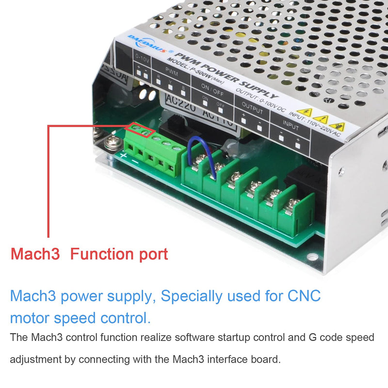 [Australia - AusPower] - Daedalus 0-100vdc PWM Power Supply Unit, Compatible with 500w Brushed Spindle Motor 0-100 vdc 
