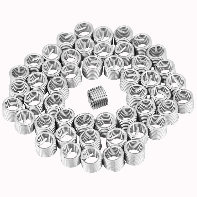 [Australia - AusPower] - 50pcs Stainless Steel Coiled Wire Helical Screw Thread Repair Insert Assortment Kit M8 x 1.25 x 1.5D Length 