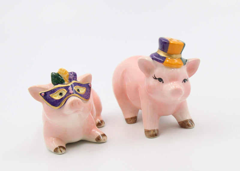 [Australia - AusPower] - Cosmos Gifts Mardi Gras Pigs Salt and Pepper, Multicolored 