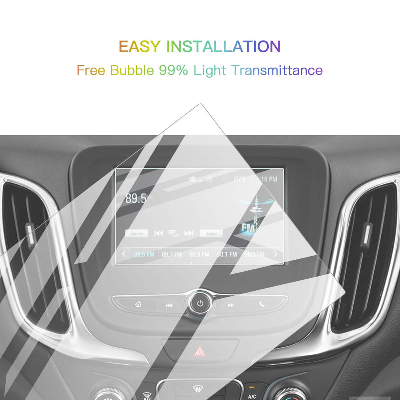 [Australia - AusPower] - Screen Protector Foils for 2018-2020 Equinox Navigation Display Tempered Glass 9H Hardness Anti Glare & Scratch HD Clear Chevrolet LCD GPS Touch Screen Protective Film (7In) 7In 