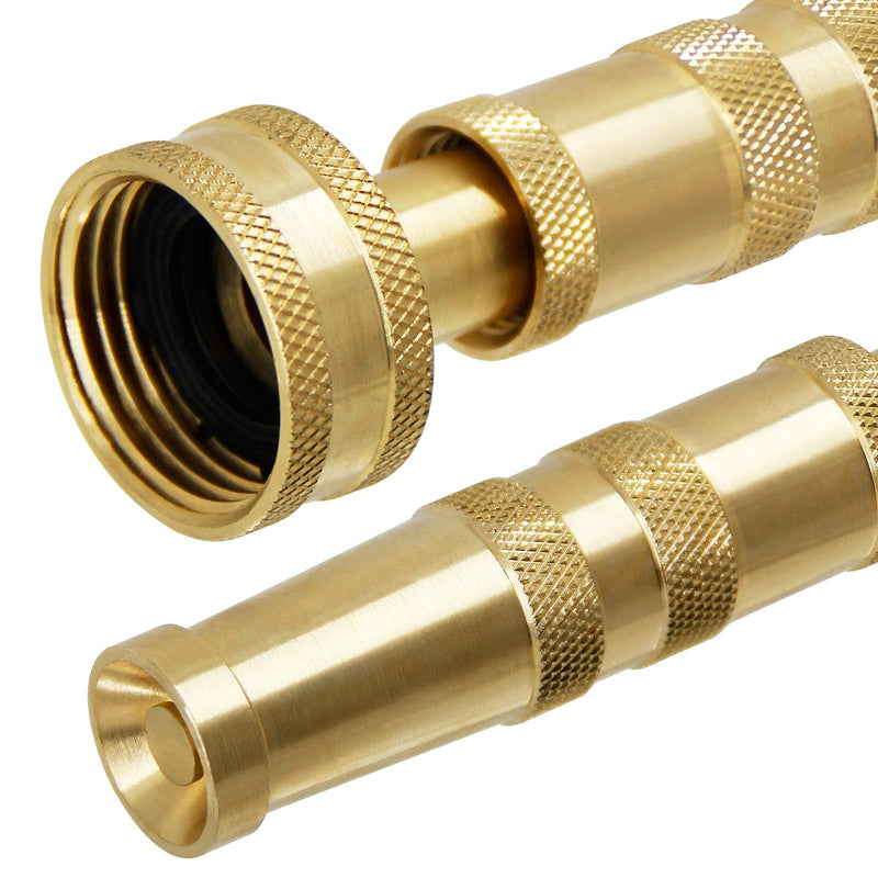 [Australia - AusPower] - Biswing Brass Hose Nozzles, Heavy-Duty Brass Adjustable Twist Hose Nozzle, 2 Pack (4"), VI3432 