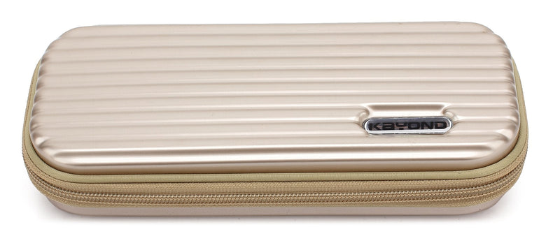 [Australia - AusPower] - KAYOND Hard Pencil Case PC Hard shell case for executive fountain pen,ballpoint pen,stylus touch pen,Durable Students Stationery With Zipper (Golden) Golden 