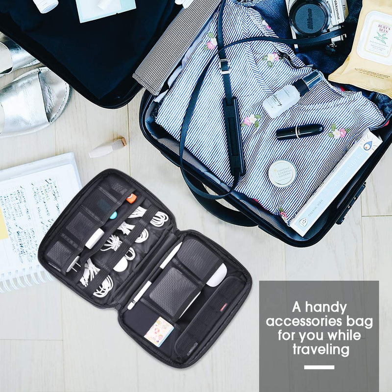 [Australia - AusPower] - Smatree Electronic Organizer Travel Universal Case Gadget Gear Storage Pouch Compatible with 8.3inch iPad Mini 6/ 7.9 inches iPad Mini /Apple Pencil /iPhone 13/13Pro /iPhone 12, Tablet Sleeve Bag 