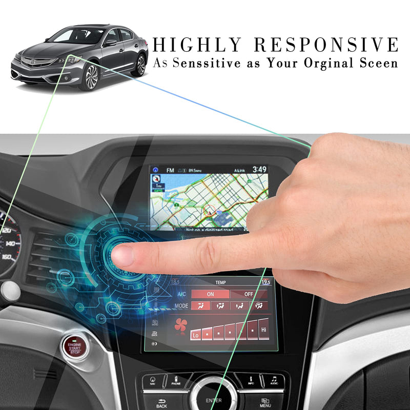 [Australia - AusPower] - DSDFGH Tempered Glass Screen Protector for 2016-2020 Acura ILX ODMD 7In Navigation Infotainment Touch Screen Display 9H Anti-Scratch and Shock Resistant Customized for Below Screen 