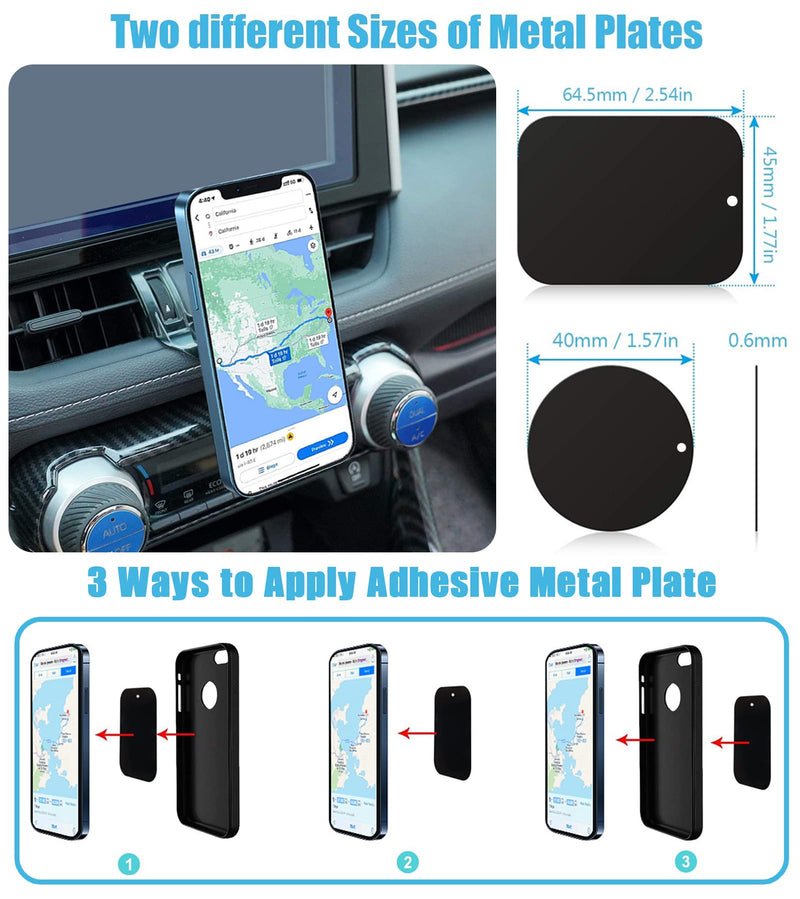 [Australia - AusPower] - Mengfly Car Phone Holder, Air Vent Magnetic Navigation Mount, for Toyota RAV4 2022 2021 2020 2019 (XLE Premium/Adventure/TRD Off-Road/Hybrid XSE/Limited) with Adjustment Dials Car Type, for All Phone Black 