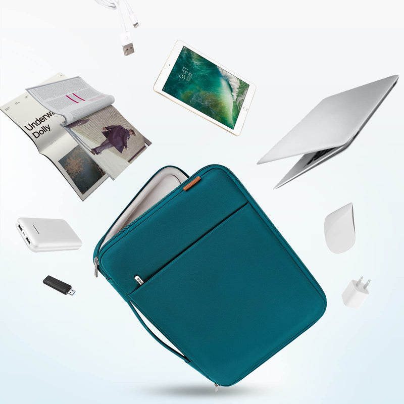 [Australia - AusPower] - DOMISO 15.6 inch Laptop Sleeve Case Water Resistant Shockproof Protective Computer Bag for 15.6" Notebook/HP Pavilion Envy 15/Dell XPS 15/IdeaPad ThinkPad,Turquoise Turquoise 