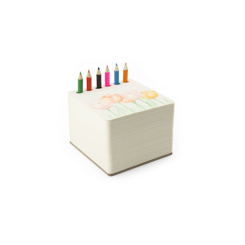 [Australia - AusPower] - Three By Three Seattle Jotblock Chunky Sketchpad, 4.75" x 4.25" x 3.25", Assorted (70070) 
