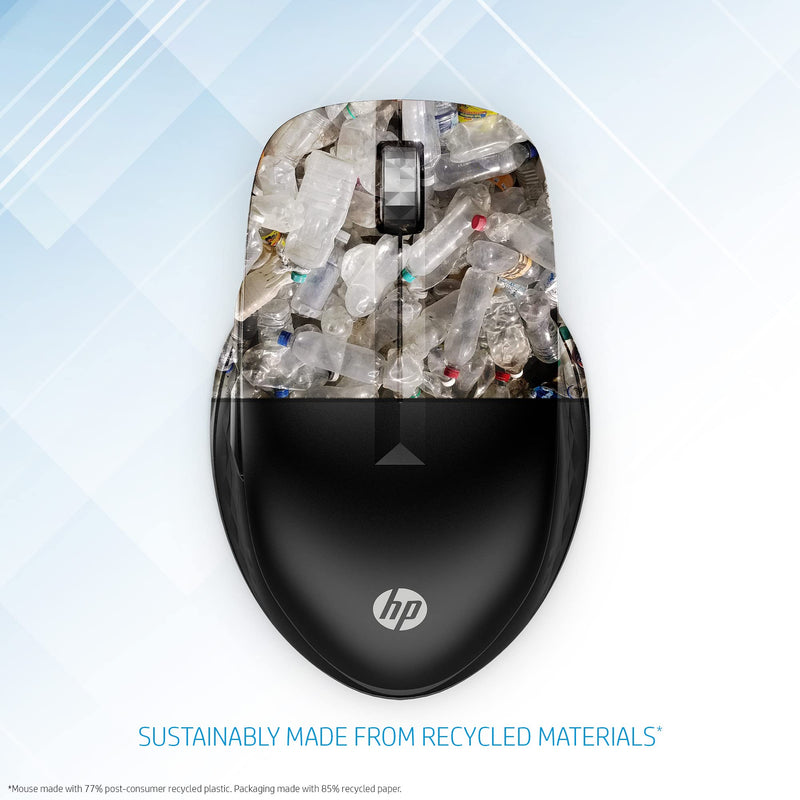 [Australia - AusPower] - HP 430 Multi-Device Wireless Mouse - Black - Bluetooth 5.2 & 2.4GHz Wireless USB Receiver, up to 4000 DPI Blue Sensor, Customizable Buttons, 2-Year Battery, PC, Laptop, Mac, Chromebook (3B4Q2AA#ABL) 