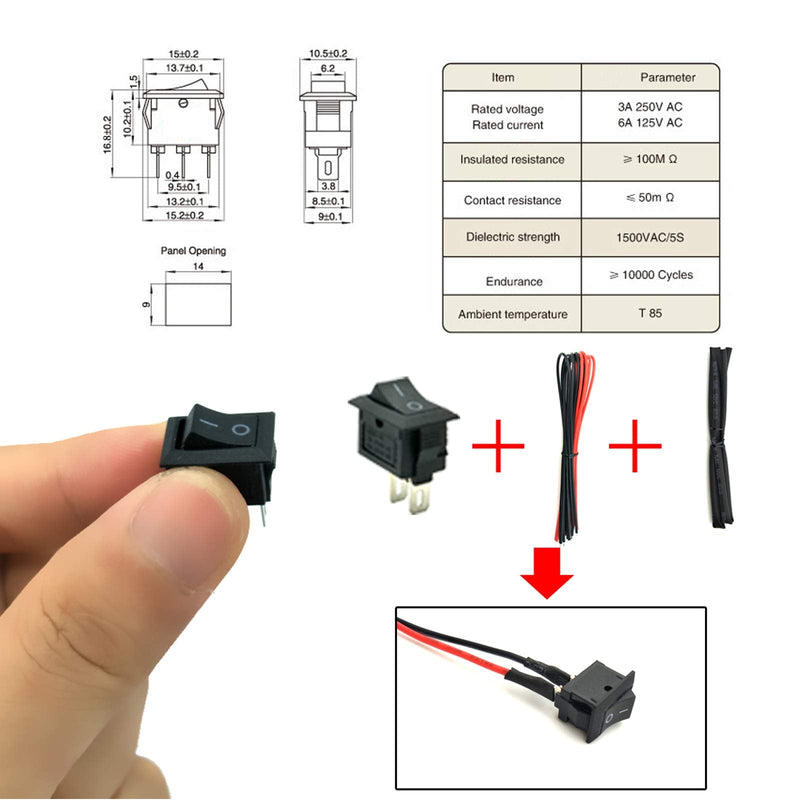 [Australia - AusPower] - EUDAX 6 set Rectangular Mini Electric 1.5-3V 24000RPM DC Motor with 84 Pcs Plastic Gears,Electronic wire, 2 x AA Battery Holder ,Boat Rocker Switch,Shaft Propeller for DIY Science Projects 