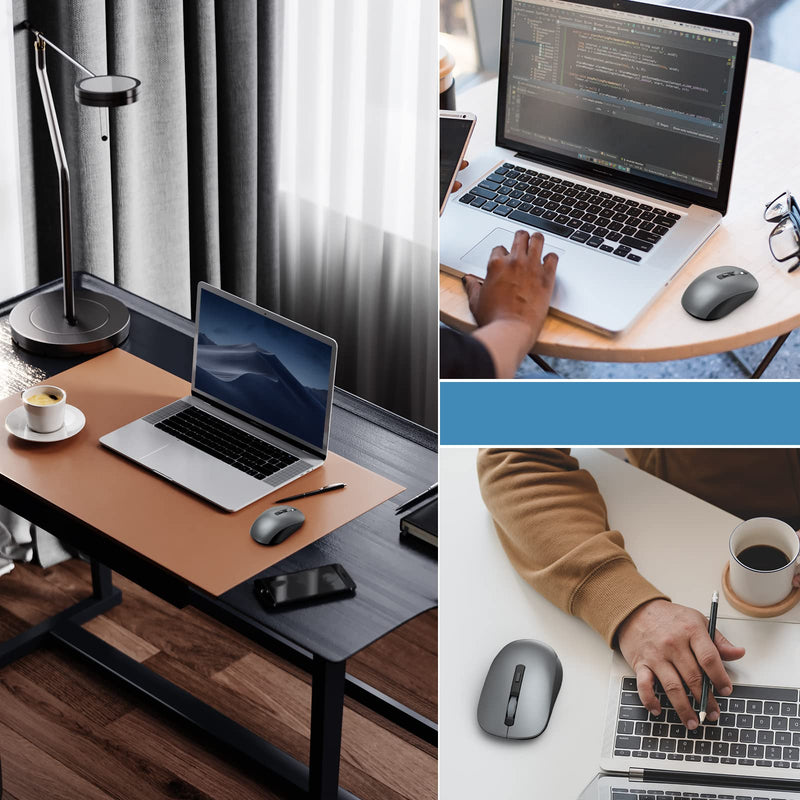 [Australia - AusPower] - Bluetooth Mouse, J JOYACCESS 2.4G Wireless Bluetooth Mouse Dual Mode(Bluetooth 5.0/3.0+USB), Computer Mice for Laptop/Computer MacBook/Windows/MacOS/Android -Iron Gray Iron Gray 