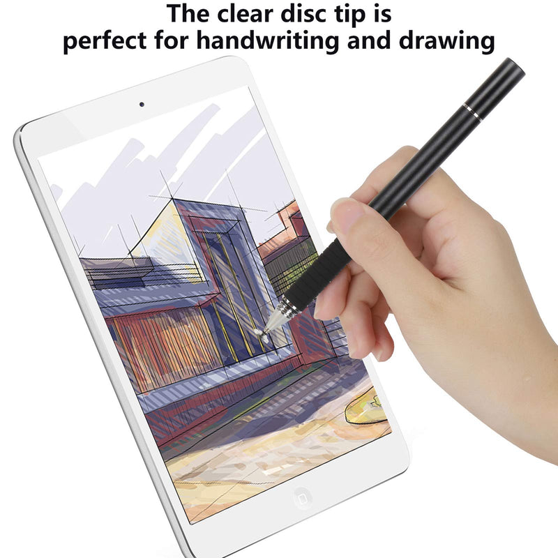 [Australia - AusPower] - Stylus Pens for Touch Screens(2 Pcs), Disc Stylist Pencil Fine Point Compatible with iPhone iPad and Other Tablets 