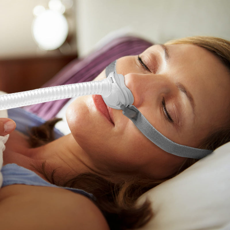 [Australia - AusPower] - Airfit P10 Strap CPAP Nasal Pillows Headgear Replacement - Improve Stability & Comfort for Resmed P10 System Blue // Grey (2-Pack) 