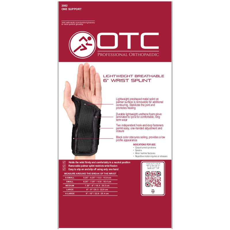 [Australia - AusPower] - OTC Wrist Splint, Petite or Youth Size Support Brace, Medium, 6 Inch (Left Hand) Medium (Pack of 1) 6 Inch (Left Hand) 