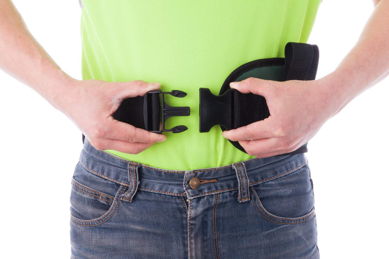 [Australia - AusPower] - COW&COW Padded Gait Belt with 4 Handles and Quick Release Buckle 5.5 inchs(Green, M/28inches-48inches) Green 48 Inch (Pack of 1) 