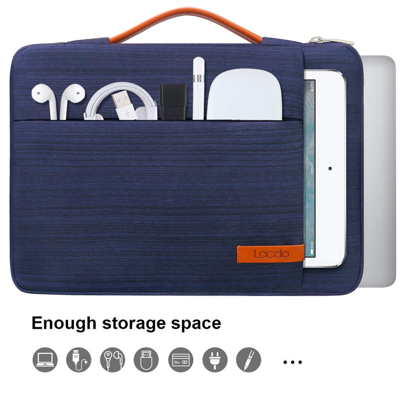 [Australia - AusPower] - Lacdo 360° Protective Laptop Sleeve Case for 15 inch New MacBook Air M2 2023 A2941, 15 inch MacBook Pro A1990 A1707, Dell XPS 15 Plus 2022-2020 Computer Bag, Shockproof, Water-Resistant, Blue New MacBook Air 15 Inch 