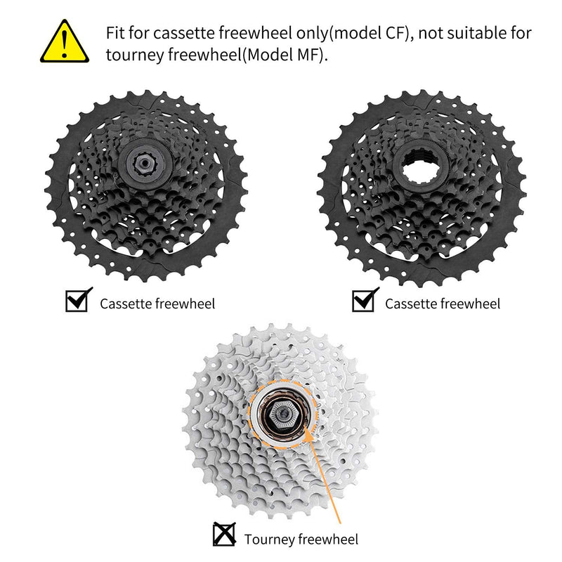 [Australia - AusPower] - QKURT Bike Chain Whip Tool Kit, 3PCS Cycle Cassette Removal Tool Fit for 7,8,9,10,11,12 Speed Chains 