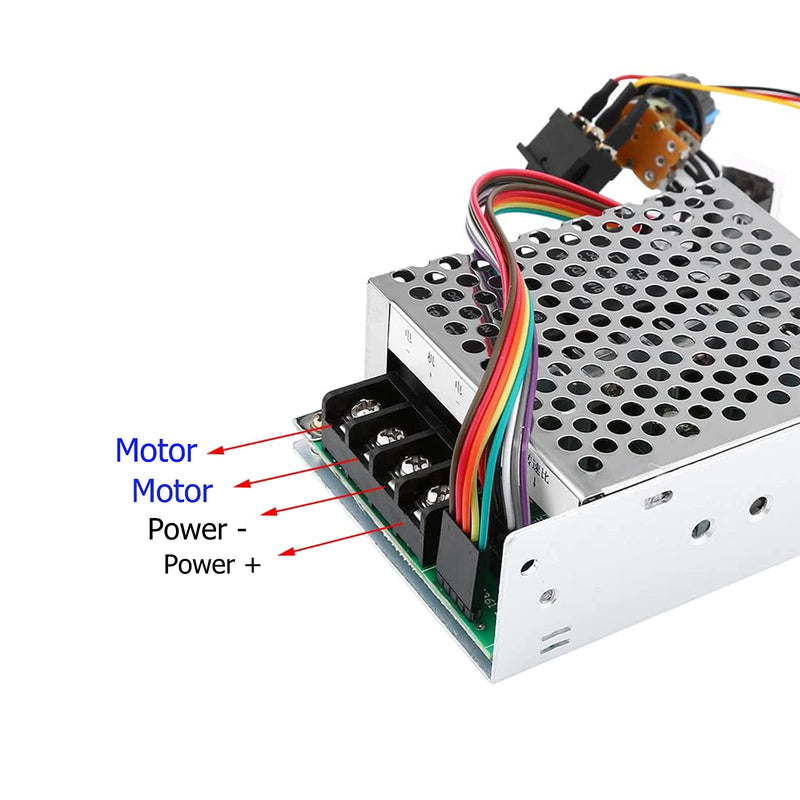 [Australia - AusPower] - DC Motor Speed Controller, PWM 10-55V 12V 24V 36V 48V 60A, Stepless DC Motor Speed Controller with switch function and LED Display (1 PCS) 