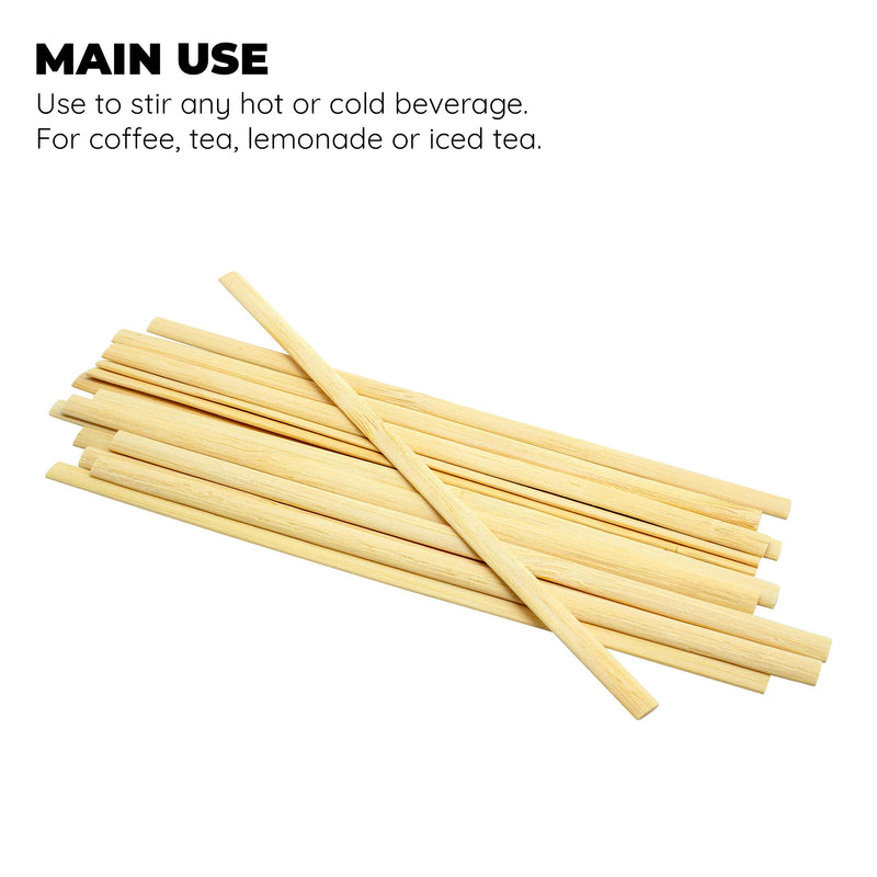 [Australia - AusPower] - Fill 'n Brew Bamboo Coffee Stirrers: Eco-Friendly, Biodegradable & Disposable Bamboo Beverage Stirrers (150 count, 5.5") (1) 