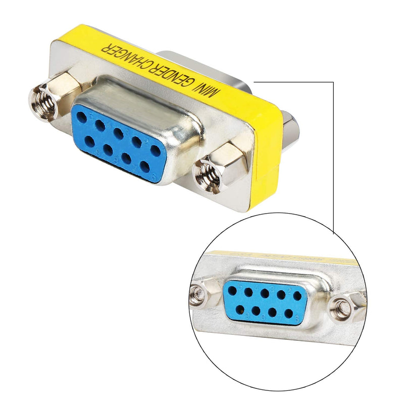 [Australia - AusPower] - abcGoodefg 9 Pin RS-232 DB9 Male to Male Female to Female Serial Cable Gender Changer Coupler Adapter (10 Pack, DB9 Male to Male Female to Female) 10 PACK 
