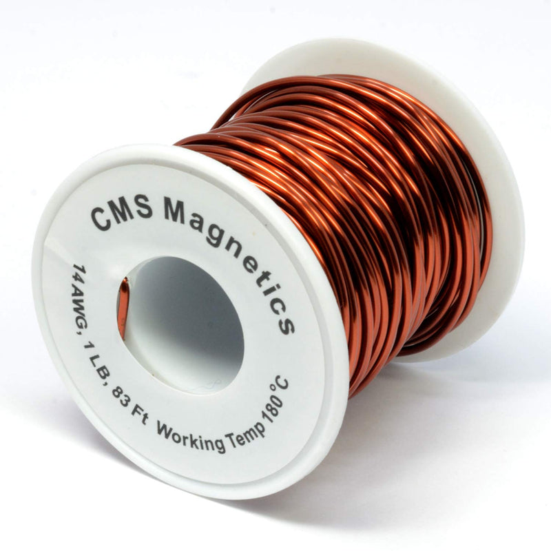 [Australia - AusPower] - 14 Gauge Magnet Wire | 14 AWG Enameled Copper Wire as Speaker Coil, Power Tools, Electronics Winding Wire| One Pound Spool 