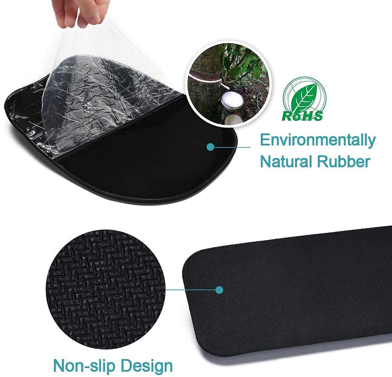 [Australia - AusPower] - Ergonomic Keyboard Wrist Rest Pad and Mouse Pad Hand Support for Laptop Computer Wrist Rest Support Cushion Nonslip Memory Foam Set for Office Gaming Easy Typing & Pain Relief - Black 