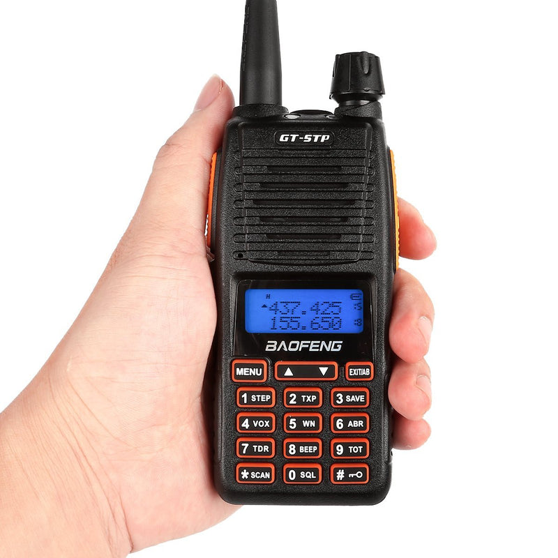 [Australia - AusPower] - BAOFENG GT-5TP 8W/4W/1W Tri-Power Dual Band Radio 144-148MHz 420-450MHz Handheld Two Way Radio Walkie Talkie with Earpiece + 2000mAh Battery + Dual PTT, Long Range for Adults Ham Radio 