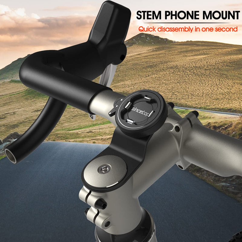 [Australia - AusPower] - Bike Phone Mount,Mountain Bicycle Cell Phone Holder,Universal Aluminum Handlebar Stem Phone Clamp,Cycling Mobile Phone Clip,MTB Road Bike Quick Attach/Release for iPhone Samsung Galaxy Google【2nd Gen】 