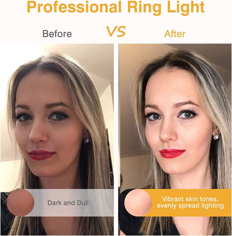 [Australia - AusPower] - Clip on Ring Light, Kimwood Rechargeable 60 LED Selfie Ring Light for Phone, Laptop, Tablet (3 Models, 5 Level Brightness) 