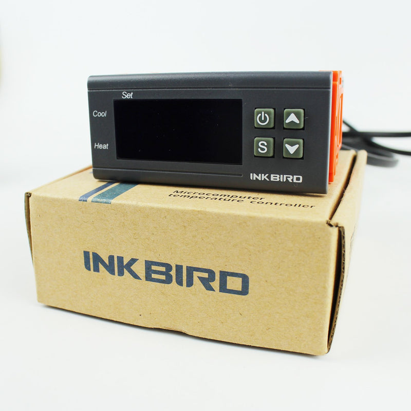 [Australia - AusPower] - Inkbird All-Purpose Digital Temperature Controller Fahrenheit and Centigrade Thermostat with Sensor 2 Relays ITC-1000F for Refrigerator Fermenter 