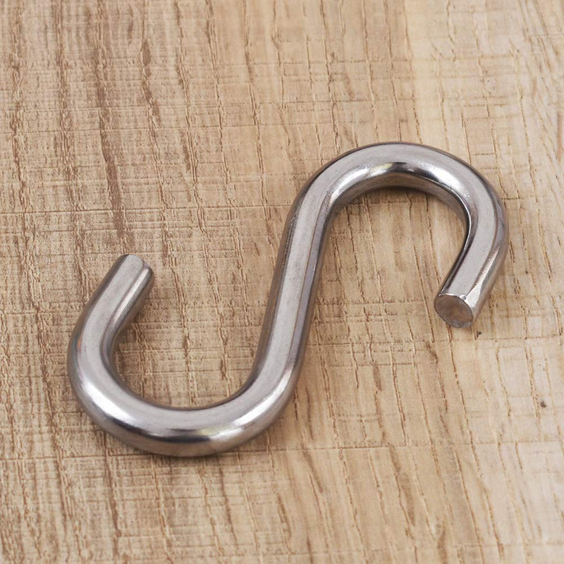 [Australia - AusPower] - Cozihom Heavy-Duty 304 Stainless Steel S Hooks, 3 Inch Hammock, Swing S Hooks, Industrial Grade Quality Utility Hooks 2 Packs 