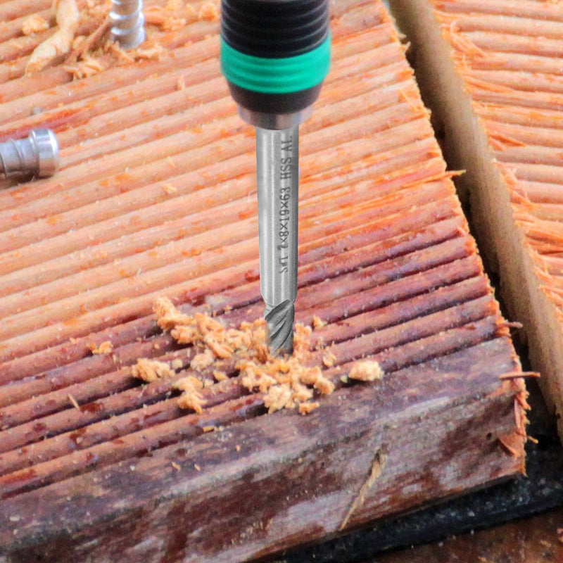 [Australia - AusPower] - 10 pcs 4-Flute End Mill Bits, AFUNTA 0.08" - 0.47" HSS CNC Straight Shank Drill Bits Cutter Tool Set for Wood Aluminum Steel Titanium 