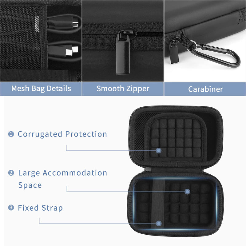 [Australia - AusPower] - YINKE External Hard Drives HDD Carrying Case for Seagate / WD Elements / Toshiba Canvio Basics / WD My Passport, Portable Travel Case Protective Cover Storage Bag 