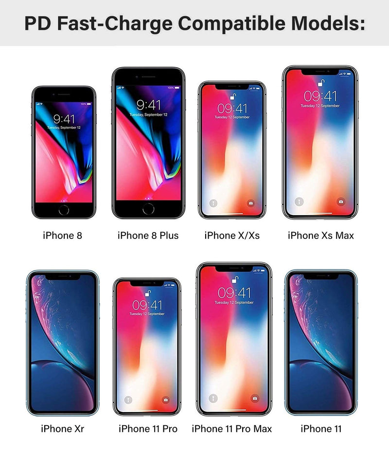 [Australia - AusPower] - PD Compatible with iPhone 12/13 Car Charger - Apple Certified USB C to Lightning Cable (Ultra-Fast Charging) Dual Port Vehicle Adapter for iPhone 8/8 Plus, Xr, Xs,11, Pro Max, 12, 13 and SE (30W) 