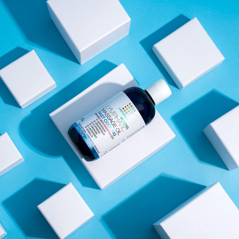 [Australia - AusPower] - Lymphatic Massage Oil with Cooling Menthol: Fast pain Relief with Natural Arnica & Coconut Oil for Lymphatic Drainage, Post Surgery Recovery and lipedema, lymphedema I Liposuction 360 Lipo, BBL,Tummy Tuck I Arnica, Lavender I 8.5oz 