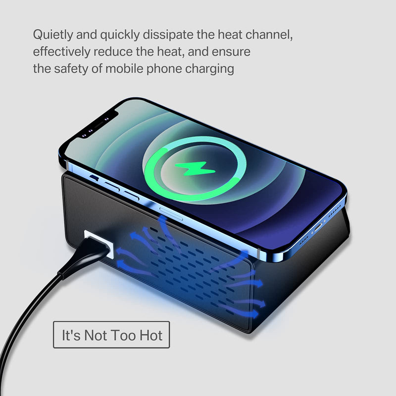 [Australia - AusPower] - USB Charger Hub ASOMETECH 100W 8-Port Desktop Multiple USB Charging Station With Type C Port, Quick Charge 3.0 USB Port, Wireless Charger, LCD Display Fast USB C Charger for iPhone 12, Tablet and More 