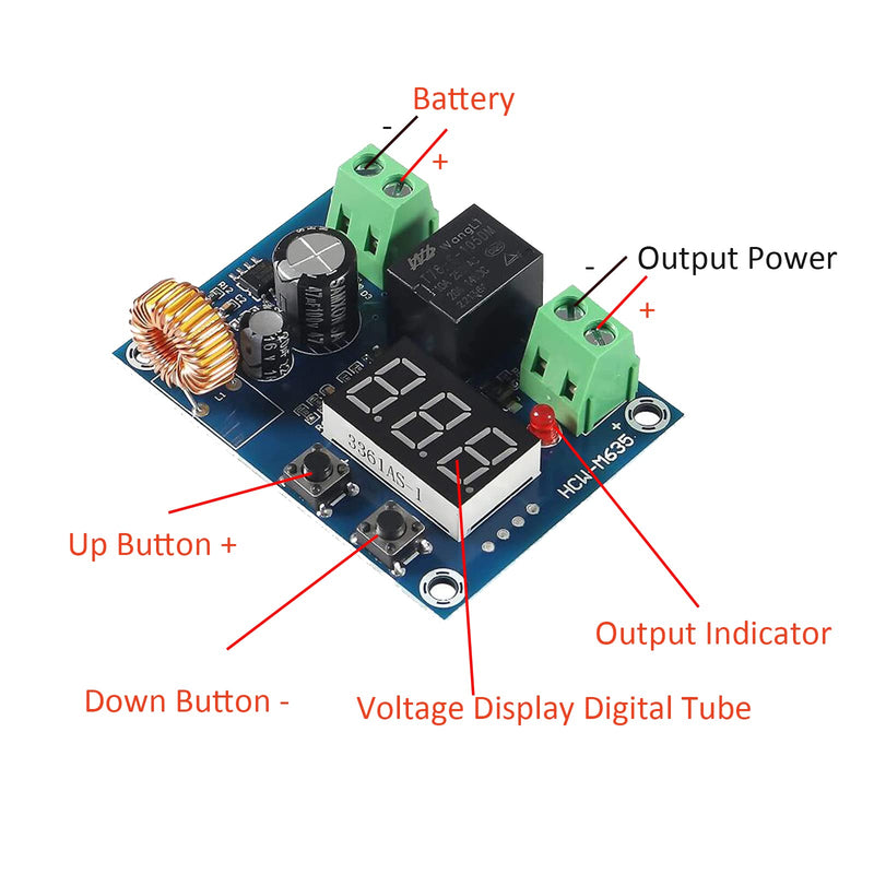 [Australia - AusPower] - DIANN 6pcs XH-M609 DC 12V-36V Battery Low Voltage Disconnect Protection Module for Automobile New Energy Electric Vehicle Battery 