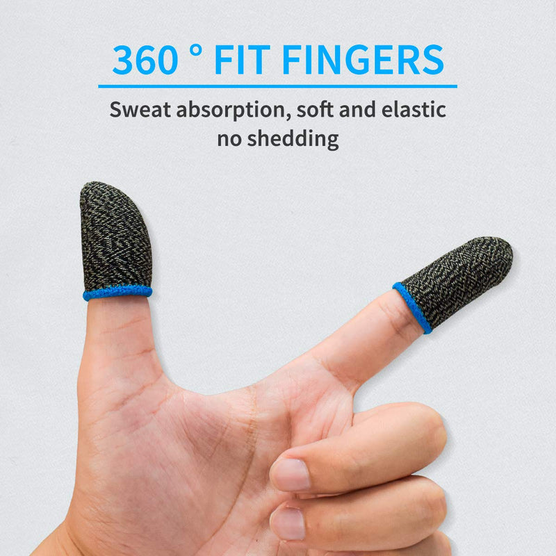 [Australia - AusPower] - Newseego Mobile Game Finger Sleeve[10 Pack], [Competition Version] Touch Screen Finger Sleeve Breathable Anti-Sweat Sensitive Shoot and Aim Keys for Rules of Survival/Knives Out for Android & iOS 10 Pack 