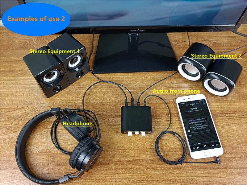 [Australia - AusPower] - New D3 3(1)-in-1(3)-Out 3.5mm Stereo Audio Switch Source Input Signal switcher selector Splitter Box Mini 3-port 3.5mm Switch no volume 