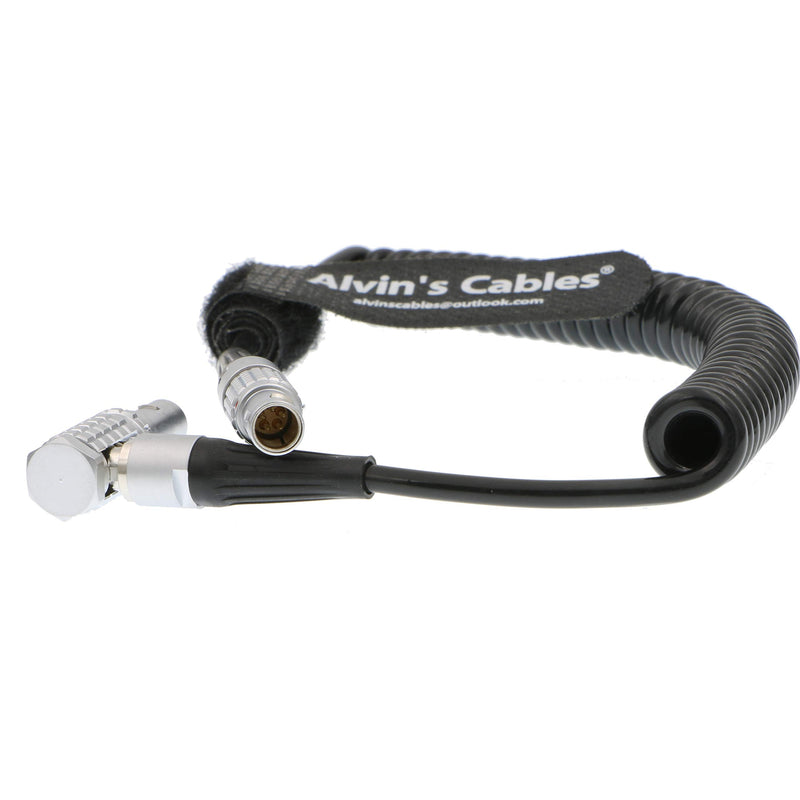 [Australia - AusPower] - Alvin's Cables 5 Pin Timecode Coiled Cable for Sound Devices ZAXCOM DENECKE XL-LL Right Angle 5pin 