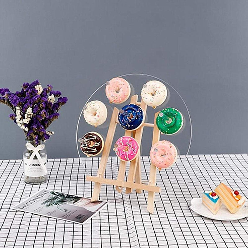 [Australia - AusPower] - 3Pcs Acrylic Donut Stands, Bagel Stand, Clear Dessert Cake Display, Doughnut Holder Tower for Wedding, Baby Shower, Birthday Parties, Sweet Tables (12 Inch, Round) 3pcs 