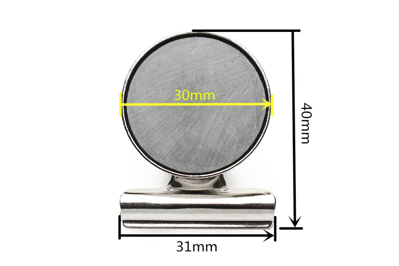 [Australia - AusPower] - Ninth Five Magnetic Clips - Heavy Duty Refrigerator Magnet Clips - 31mm Wide Scratch Safe - Clip Magnets Best for House Office School Use, Hanging Home Decoration, Photo Displays(12Pack) 