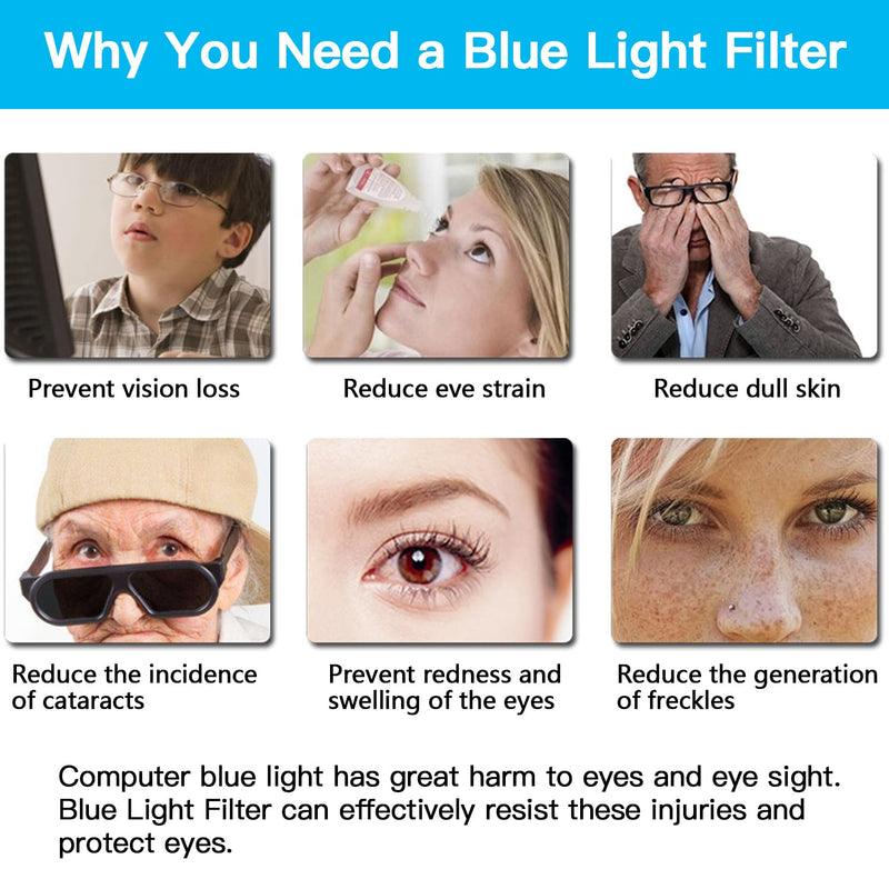 [Australia - AusPower] - 2 Pack 15.6 inch Anti Blue Light Screen Protector,Eye Protection Anti-scratch and Anti-Glare Screen Filter Film for 15.6’’ display 16:9 laptop 