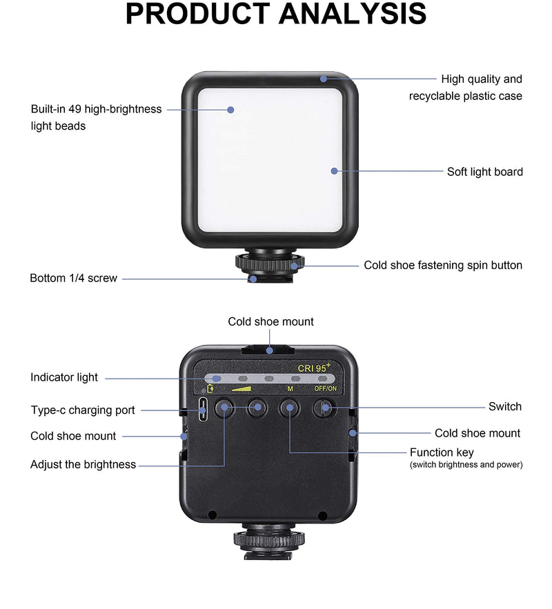 [Australia - AusPower] - Revopoint LED Photography Light New Upgrade Soft Light Portable Ultra-Thin LED Light Applicable to 3D Scanning 